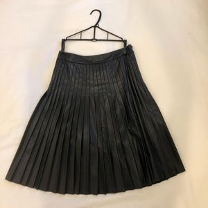 Rebecca Taylor faux leather pleated skirt